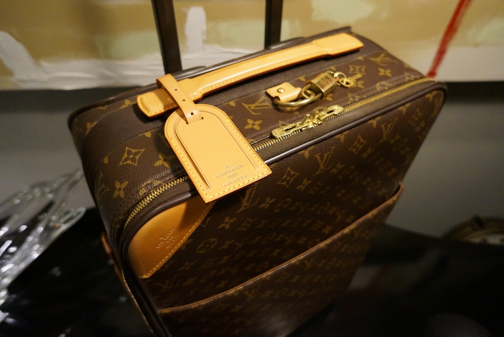 Louis Vuitton Pegase 55 Monogram Travel Carry Bag Suitcase Leather